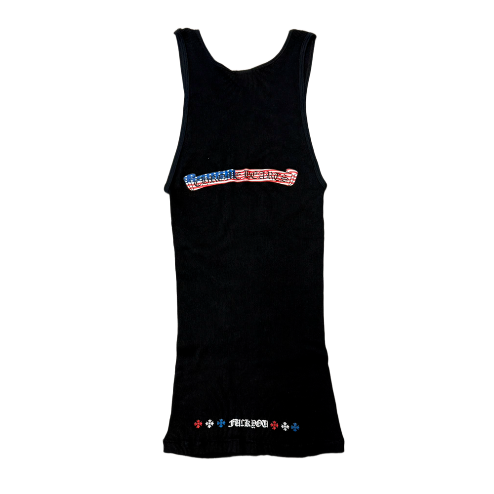 Chrome Hearts Vintage 'USA Scroll' Black Tank Top