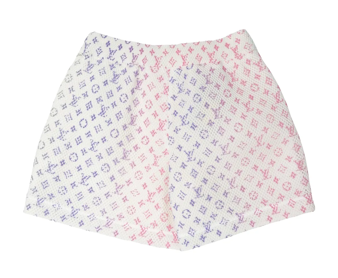 Louis Vuitton SS22 "Amen Break" White Mesh Shorts