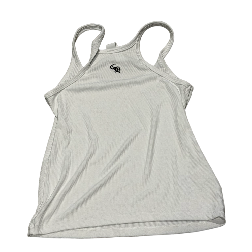 Chrome Hearts Women's 'Bad Seed' CH Embroidered White Tank Top