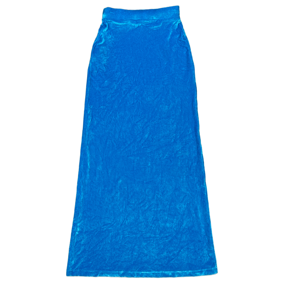 Balenciaga 'Sky Blue' Velvet Maxi Skirt
