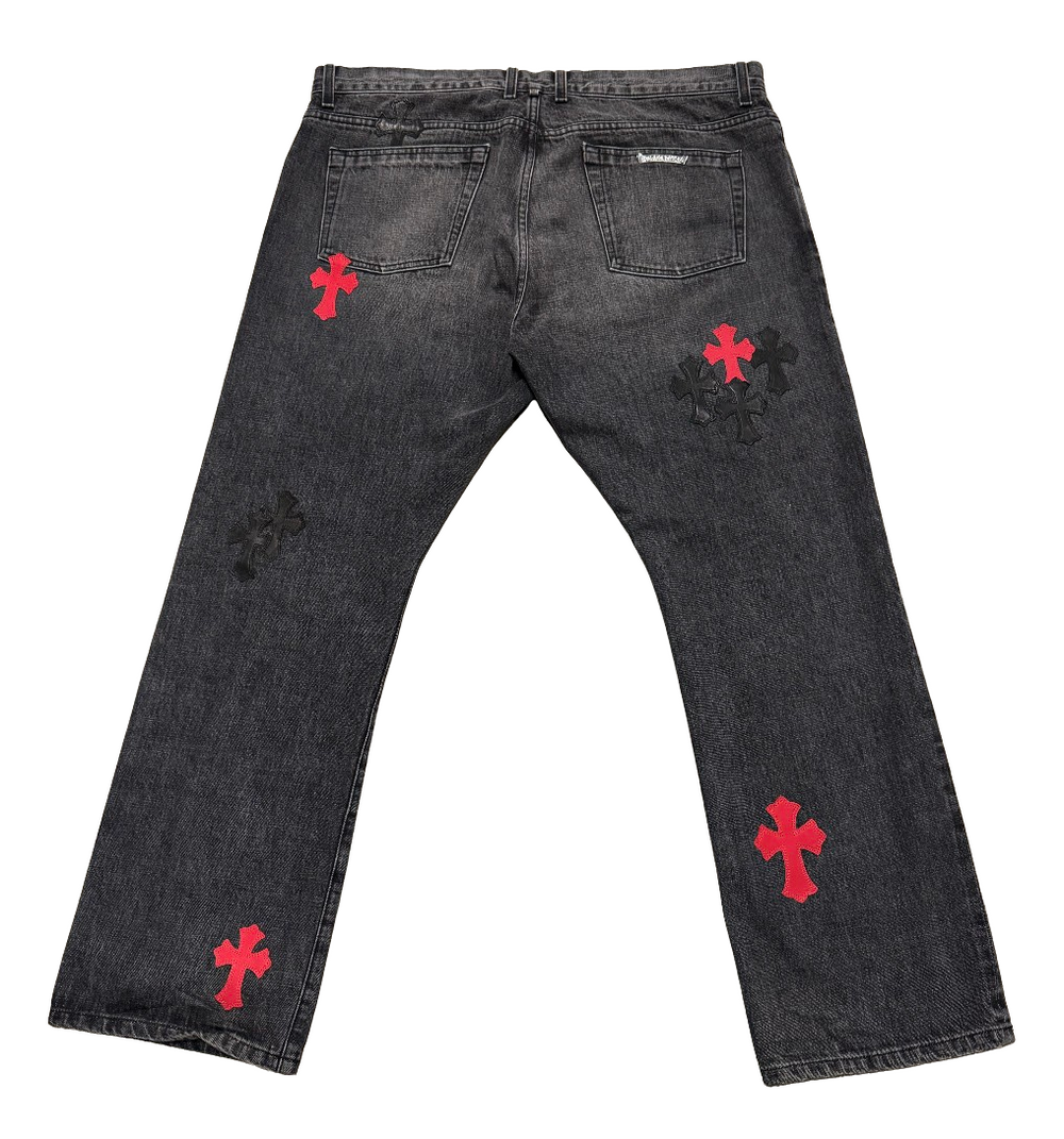 Chrome Hearts '26 Patch' Black Jeans