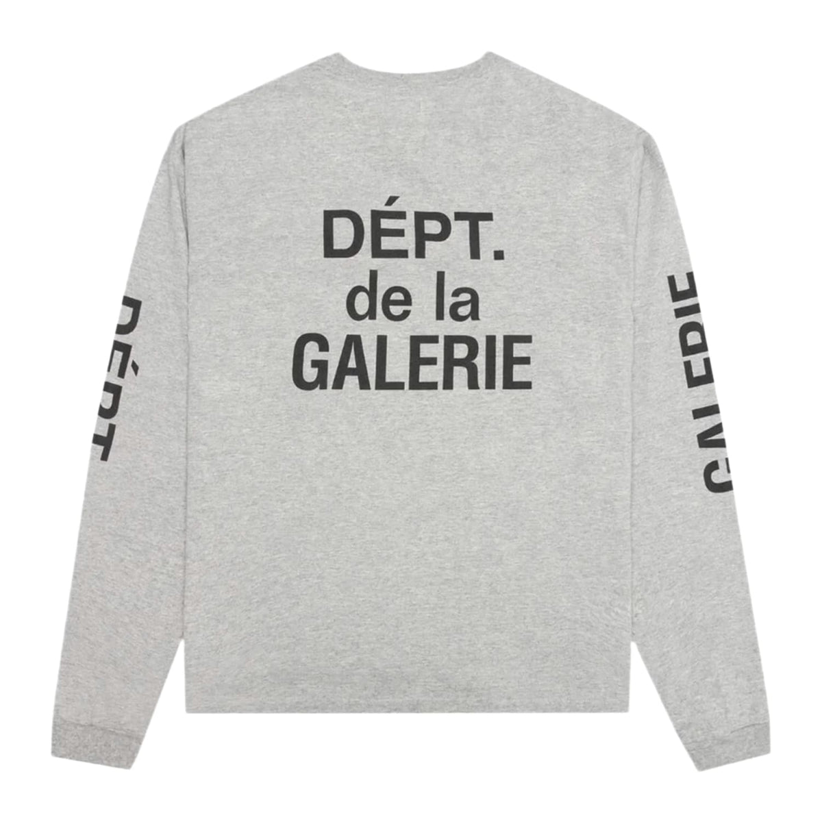 Gallery Dept Grey & Black 'French' Logo Longsleeve Tee