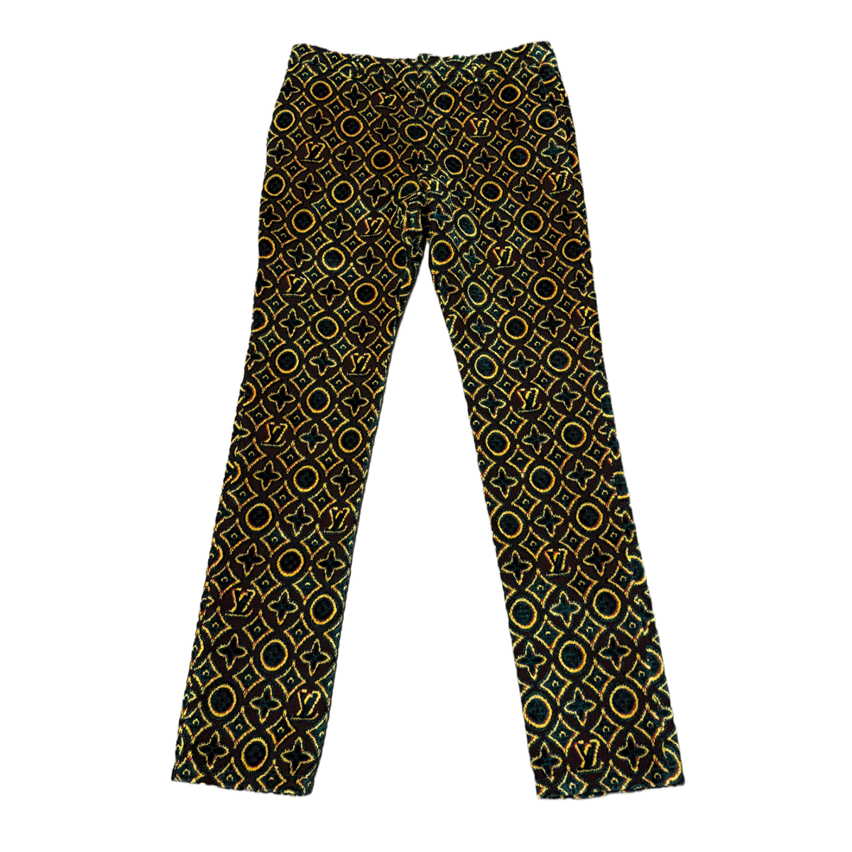 Louis Vuitton 'Runway Quilted Monogram' Green/Yelllow Pants