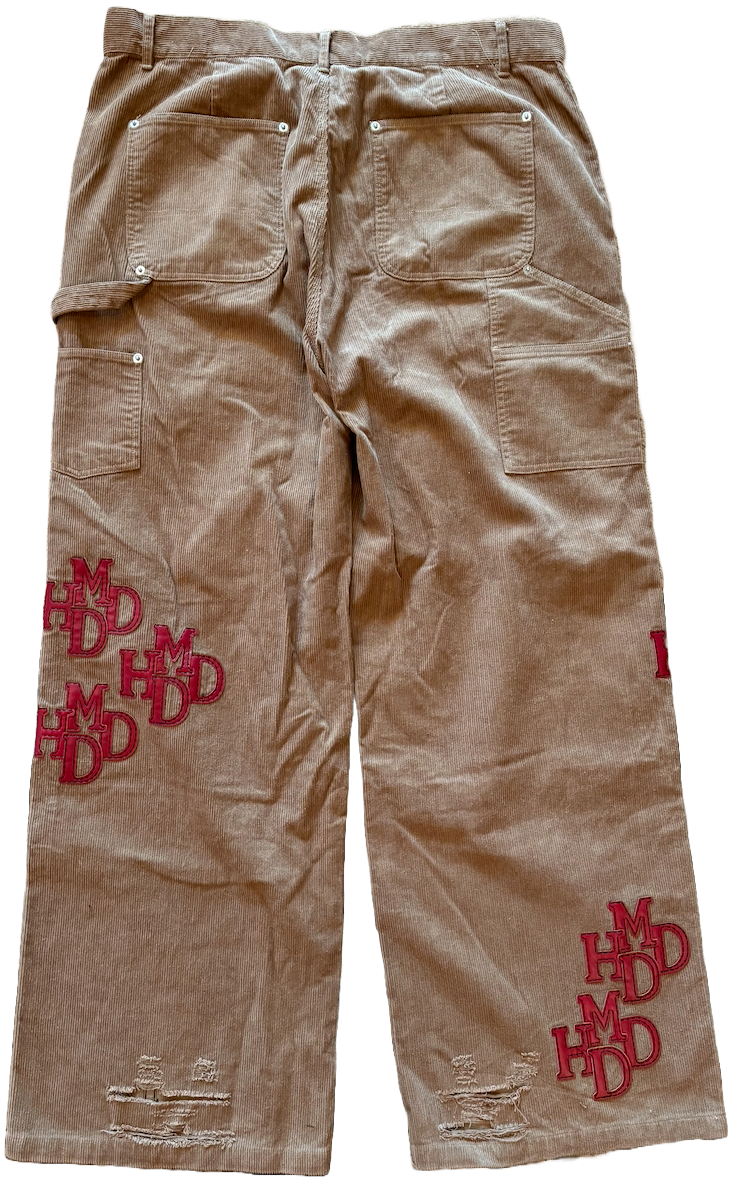 Happy Memories Don't Die HMDD 'Tan' Patch Corduroy Jeans