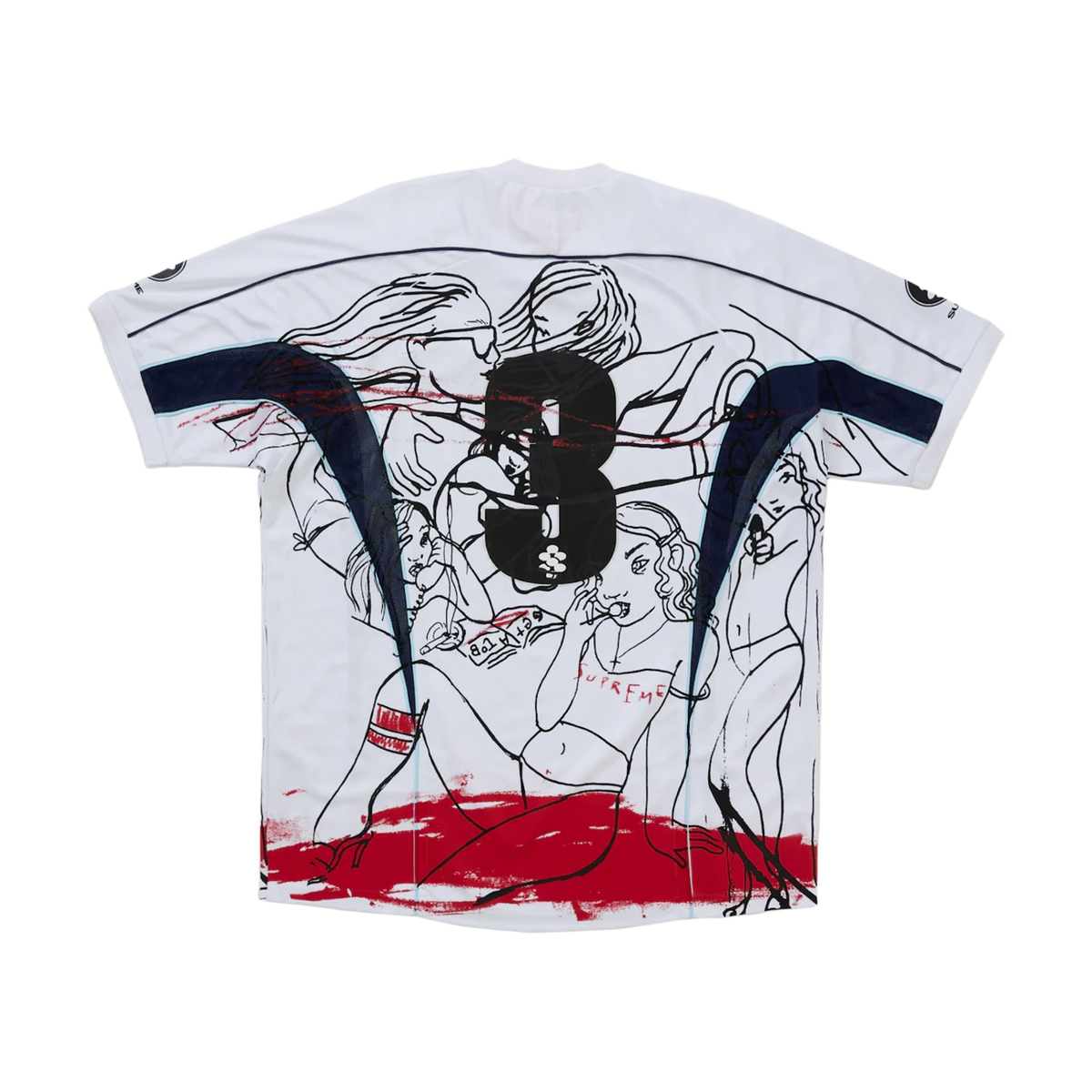 Supreme x Rita Ackermann 'White' Soccer Jersey 