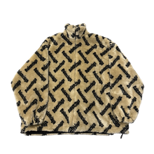 Balenciaga 'Logo Pattern' Sherpa Tan Fleece Zip Up Jacket