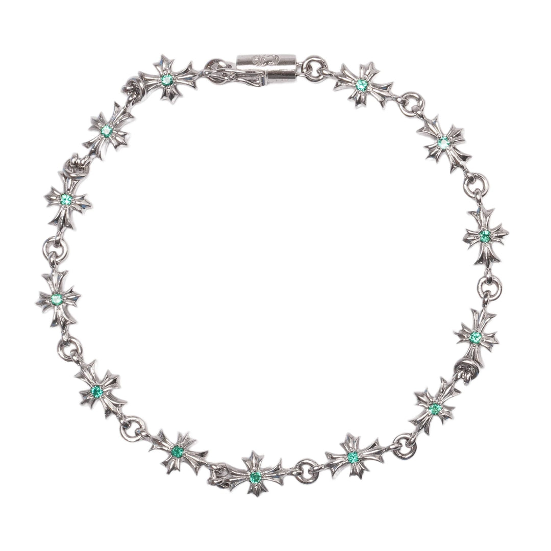 Chrome Hearts 22K White Gold 'Emerald' Tiny E Bracelet