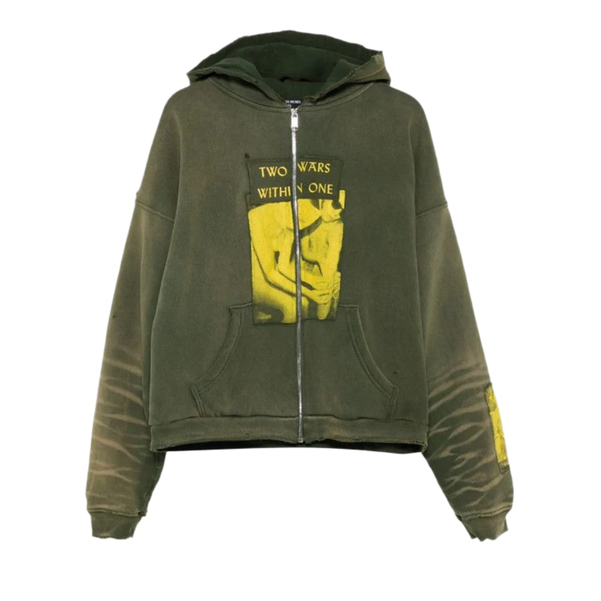 Enfants Riches Déprimés 'Gardener Green' Two Wars Within One Zip Up Hoodie