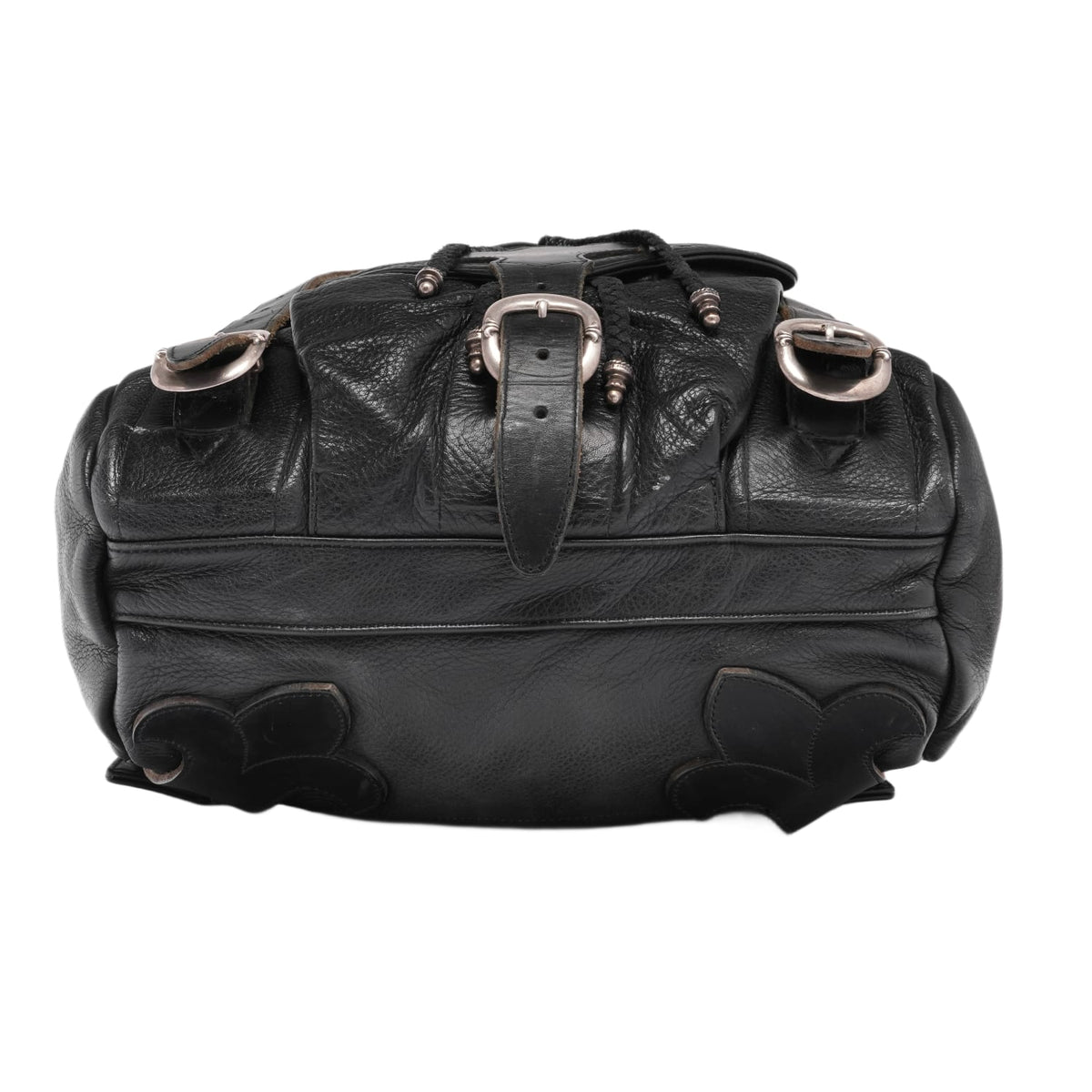 Chrome Hearts 'Black' Fleur Gunslinger Leather Backpack