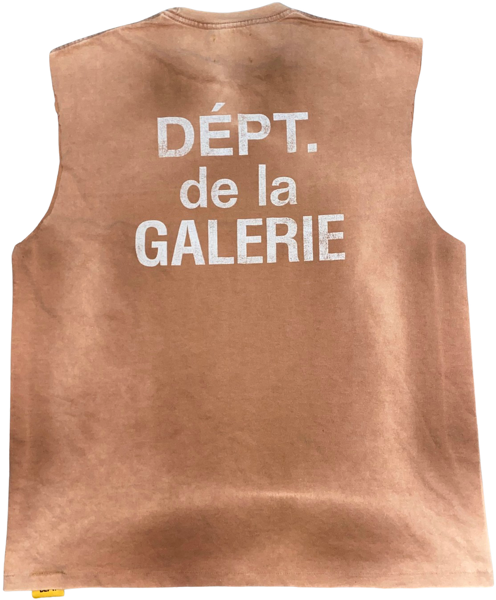 Gallery Dept. 'Cocoa French Logo' Cut Off Tee