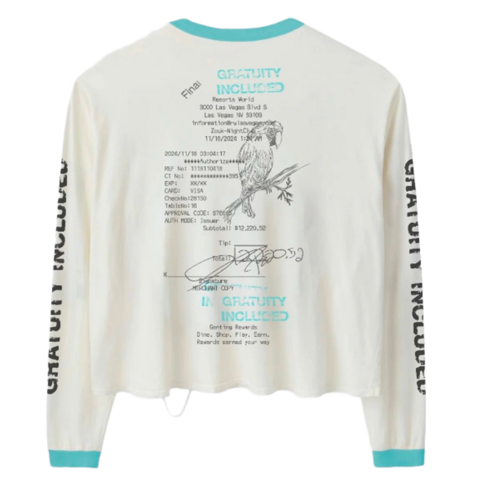 Happy Memories Don't Die 'White/Blue' Wringer Gratuity Longsleeve Tee