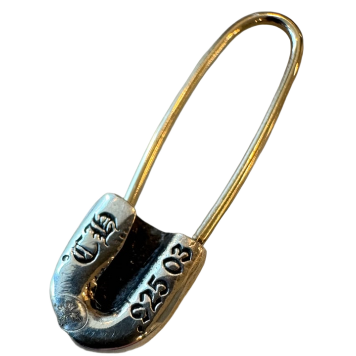 Chrome Hearts Silver Safety Pin Earring