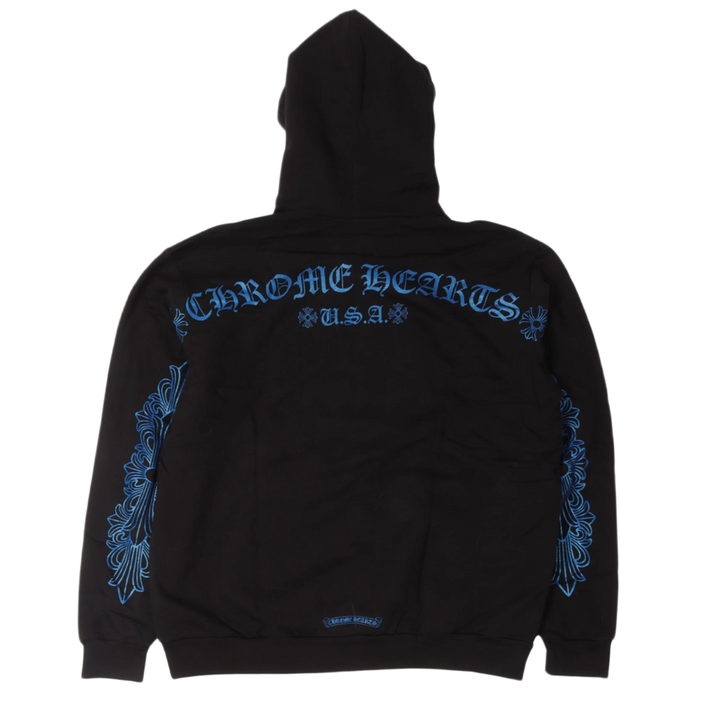 Chrome Hearts 'Black' Friends & Family Blue Glitter Hoodie