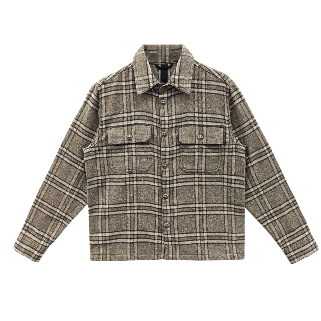Chrome Hearts 'Brown Oat' Work Flannel Shirt