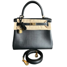 Hermès 'Black' Gold Hardware Swift Kelly 25