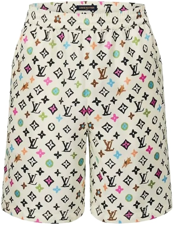 Louis Vuitton by Tyler, the Creator 'Monogram' Printed Silk Shorts