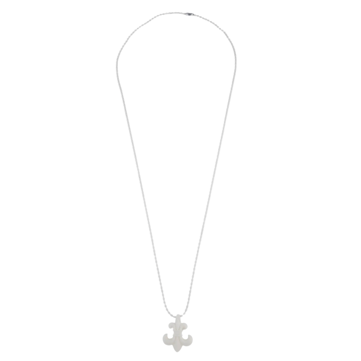 Chrome Hearts 'White' Silicon Fleur-de-Lis Necklace