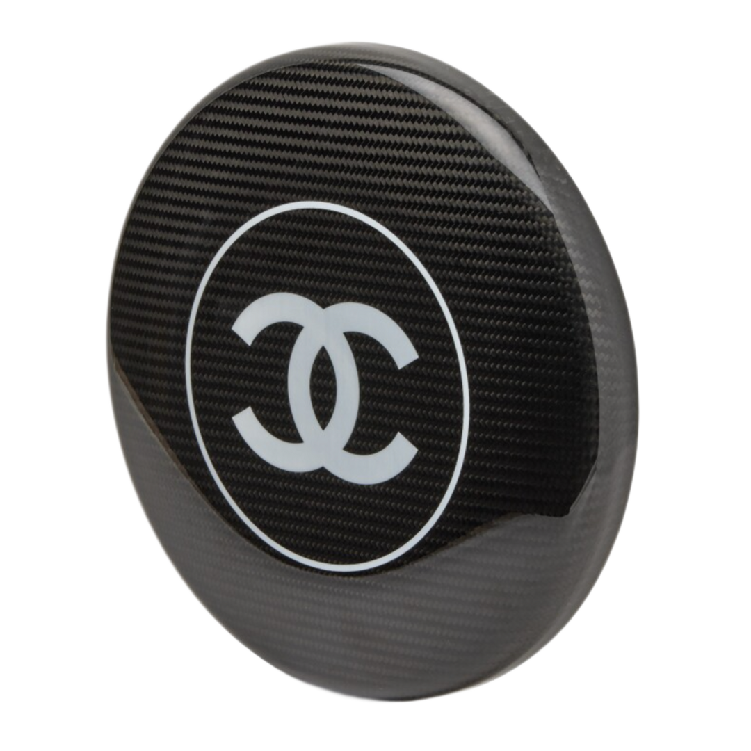 Chanel 2022 Limited Edition Black Carbon Fiber CC Frisbee