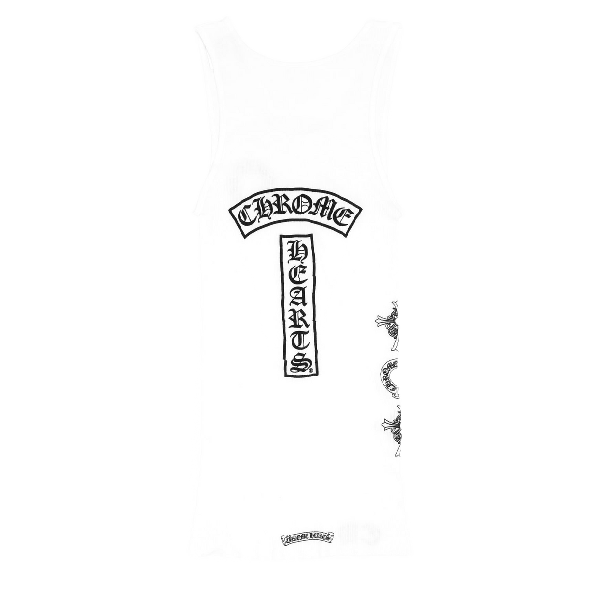 Chrome Hearts 'White' T Bar Horseshoe Cross Tank Top