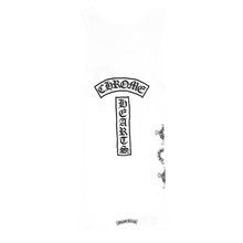 Chrome Hearts 'White' T Bar Horseshoe Cross Tank Top