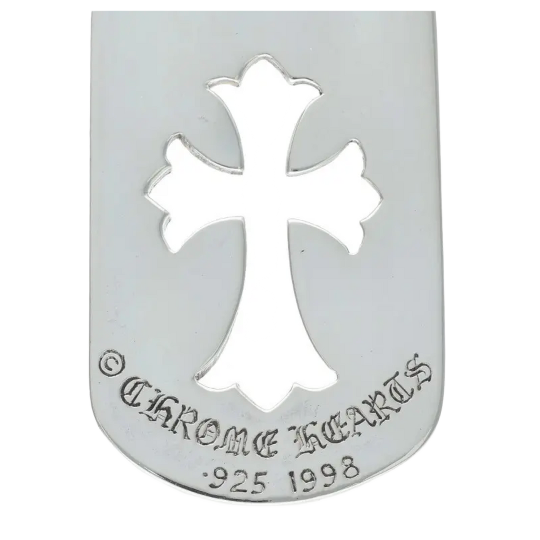 Chrome Hearts 'Silver' Cross Cut Out Dog Tag Necklace