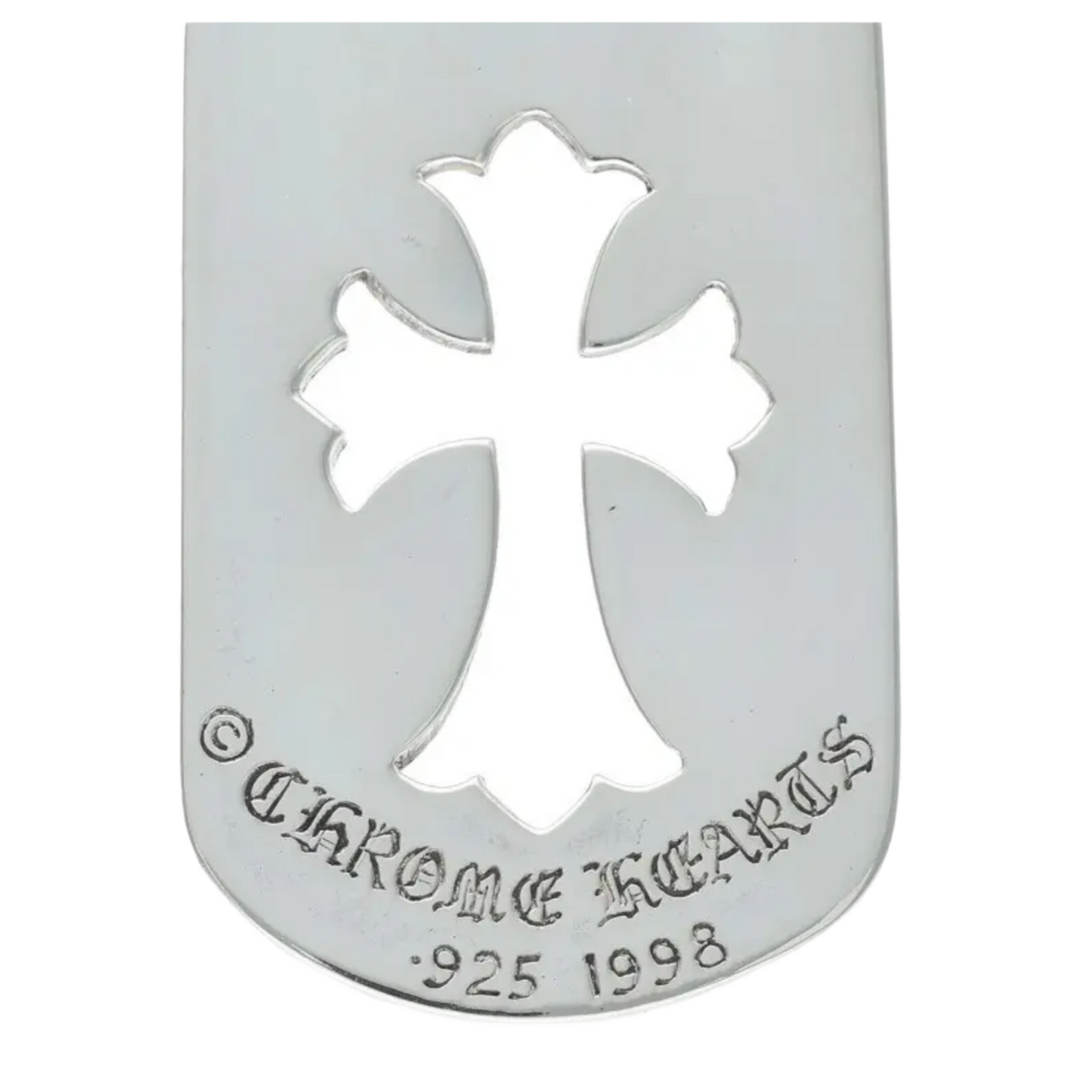 Chrome Hearts 'Silver' Cross Cut Out Dog Tag Necklace
