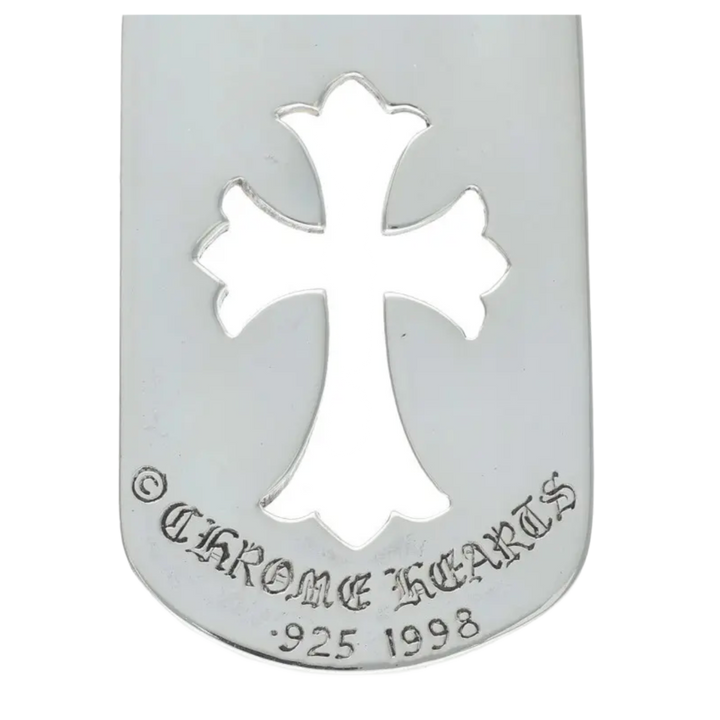 Chrome Hearts 'Silver' Cross Cut Out Dog Tag Necklace