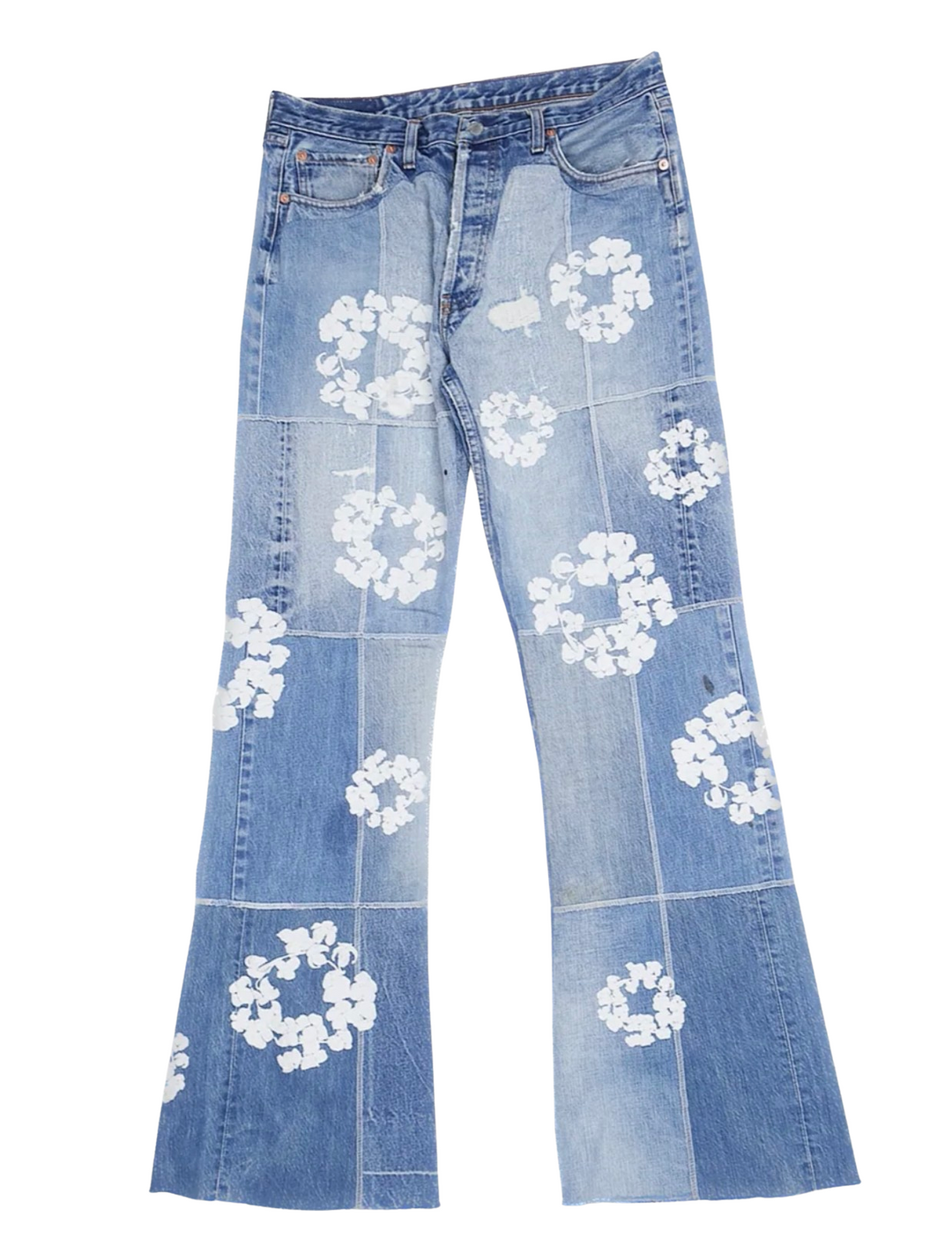 Denim Tears x Readymade 'Cotton Wreath' Embroidered Jeans