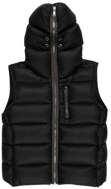 Rick Owens 'Black' Gimp Zip-Up Puffer Vest