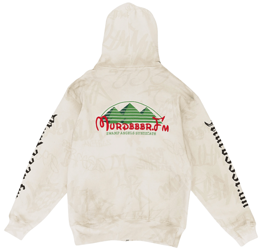 Murd333r.fm 'White Disn333' Hoodie