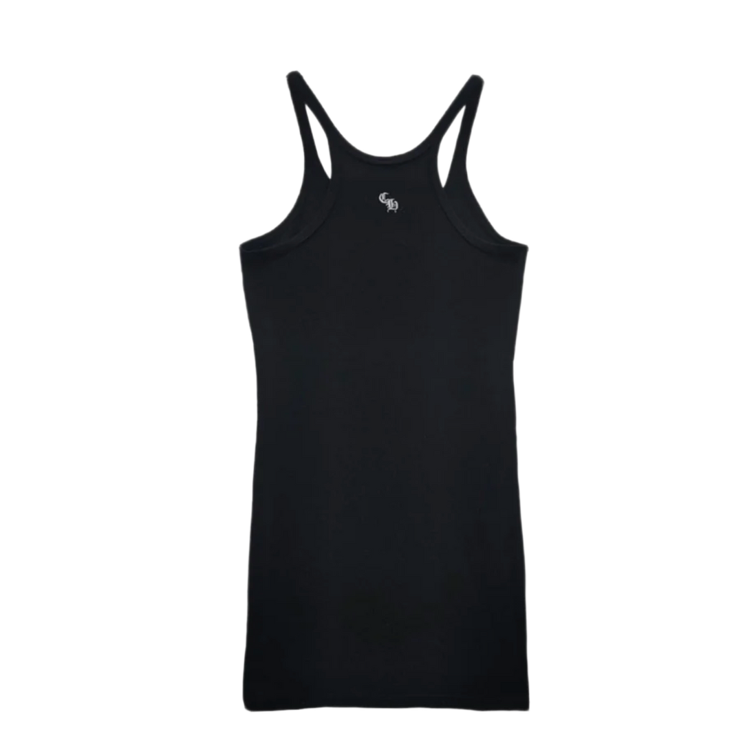 Chrome Hearts 'Bad Seed CH Plus Cross Embroidered' Black Rib Tank Top