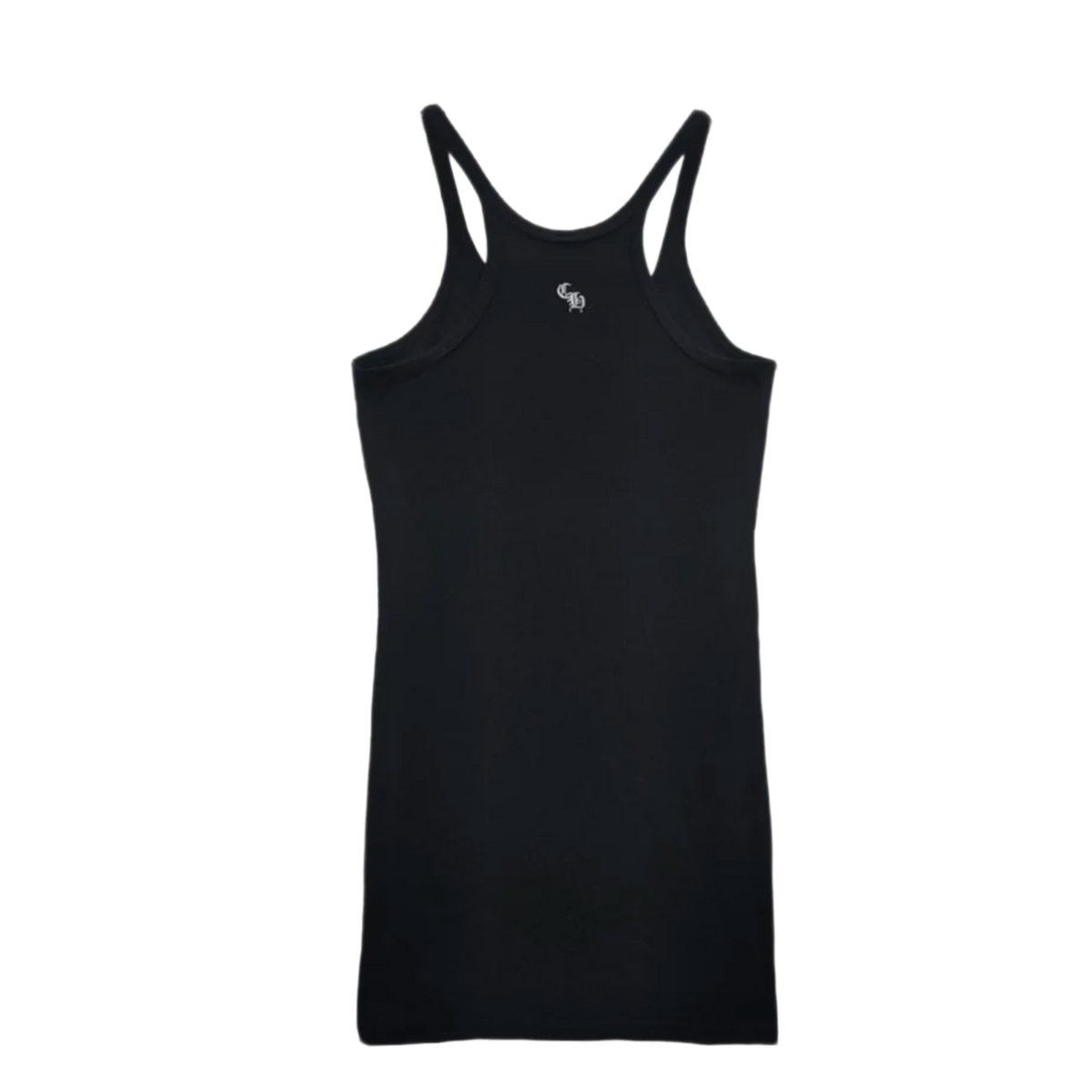 Chrome Hearts 'Bad Seed' CH Plus Cross Embroidered Black Rib Tank Dress
