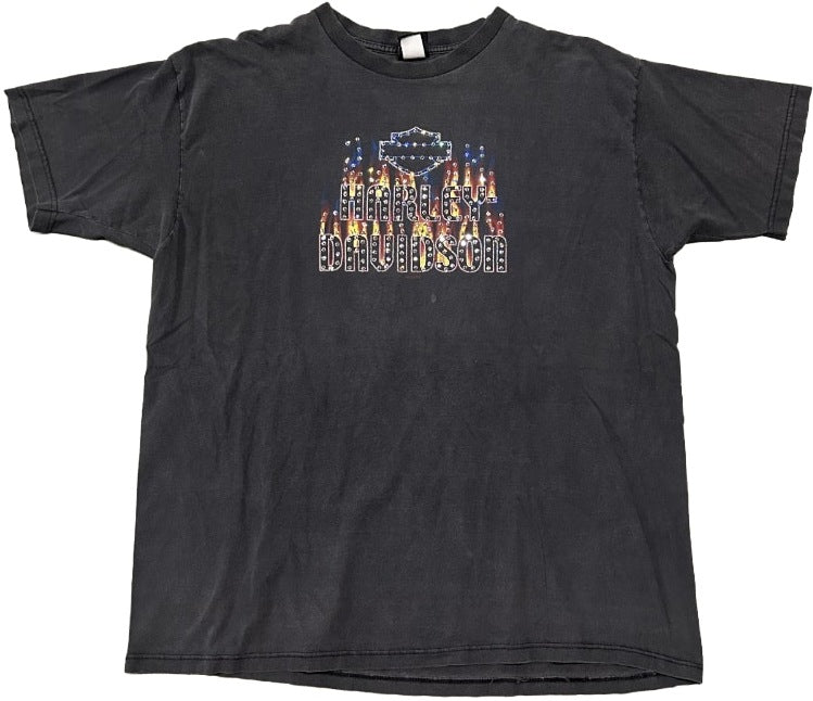 Harley Davidson 'Jacox' Rhinestone Vintage Tee