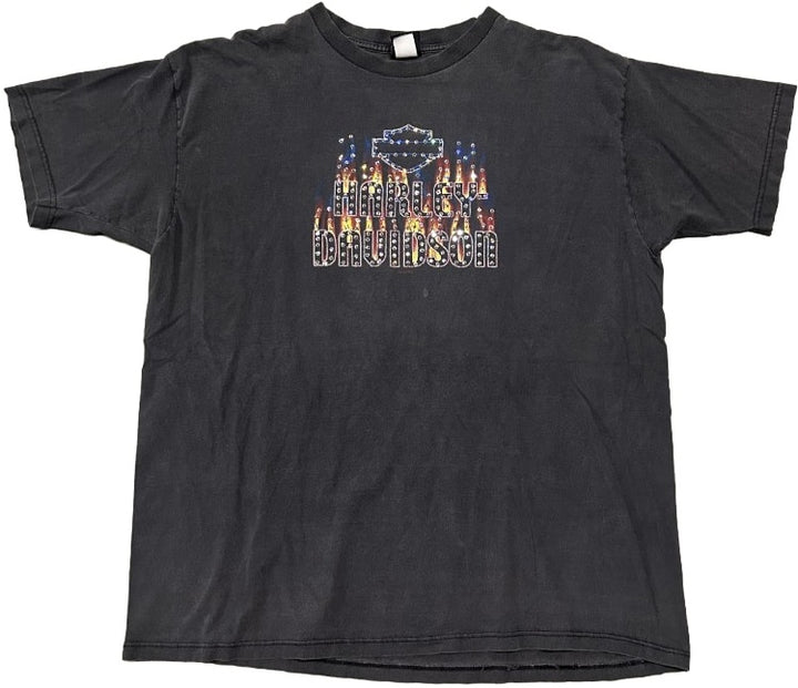 Harley Davidson 'Jacox' Rhinestone Vintage Tee