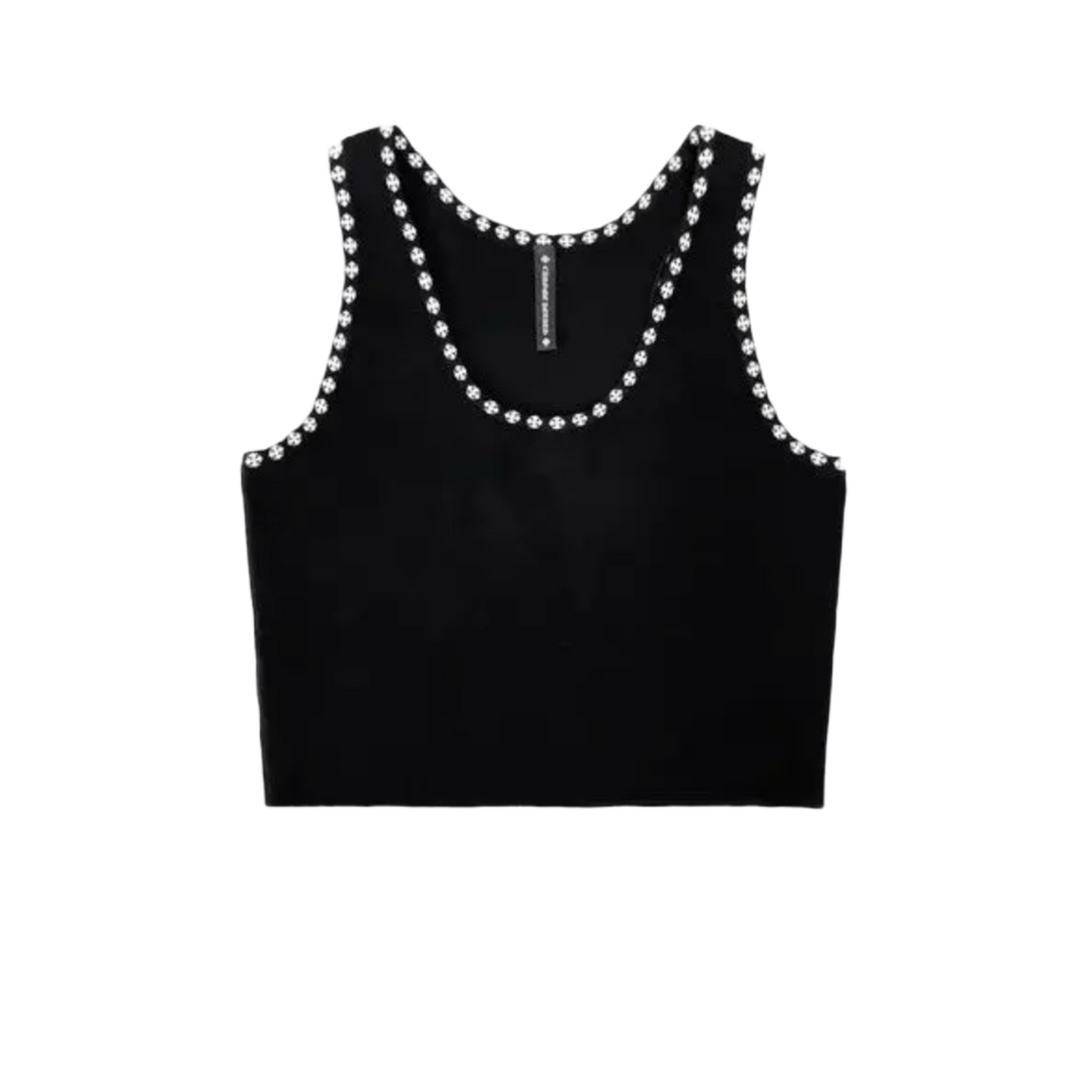 Chrome Hearts 'Black' Women's Cropped Knit Tank Top