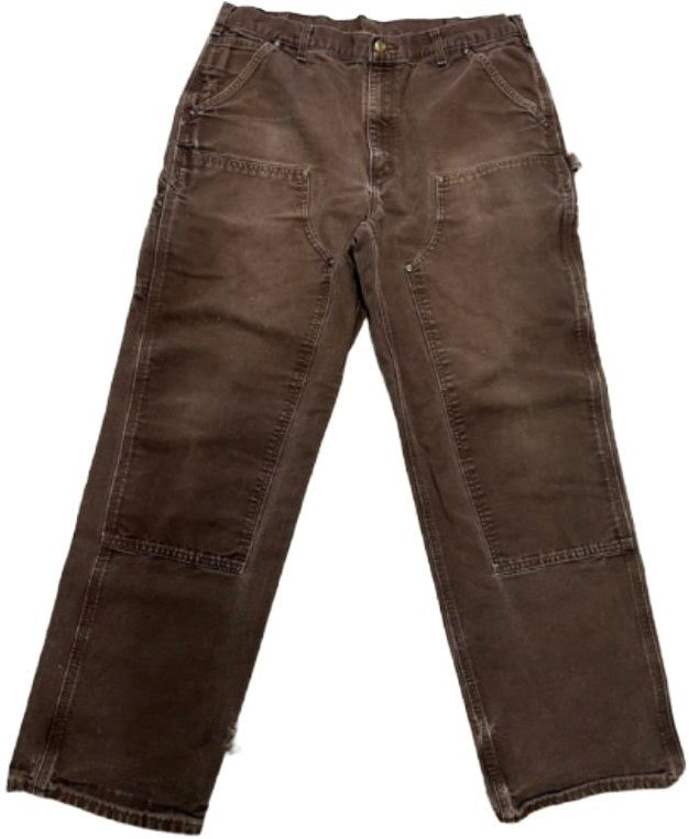 Carhartt 'Brown' Distressed Double Knee Vintage Work Pants