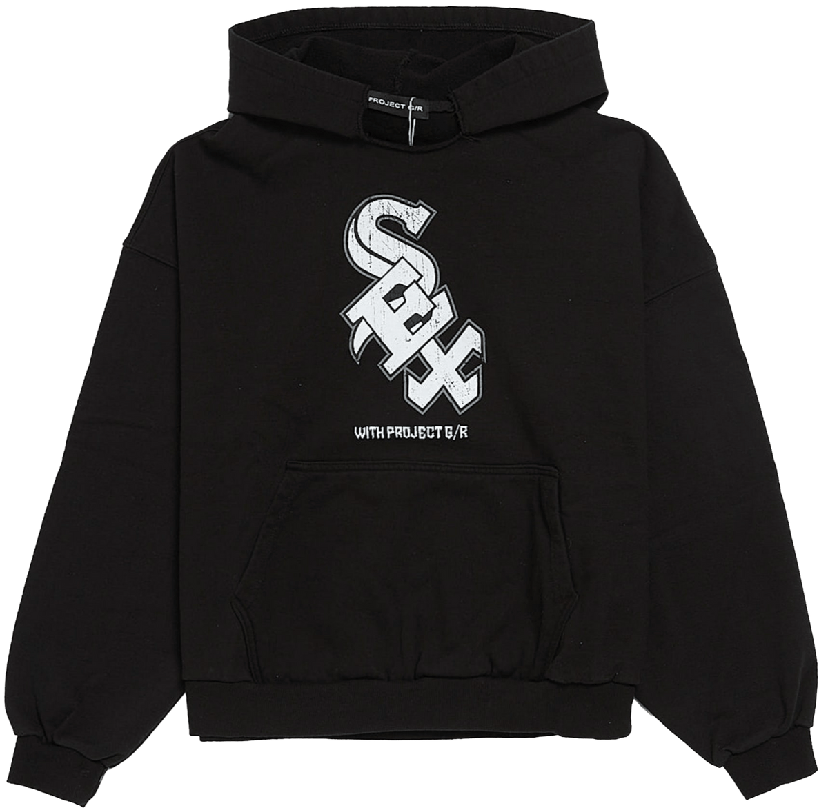 Project G/R 'White Sex' Black Hoodie