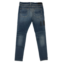 Amiri 'Leather Core Logo' Dark Blue Jeans