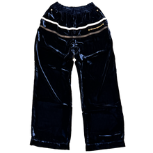 Chrome Hearts 'Navy' Y Not Black and White Embroidered Velour Track Pants