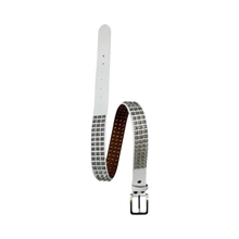 Bossi 'Silver on White' Studded Belt