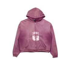 Enfants Riches Déprimés 'Burgundy' Rock/Paper/Scissors Assemblage Zip Up Hoodie