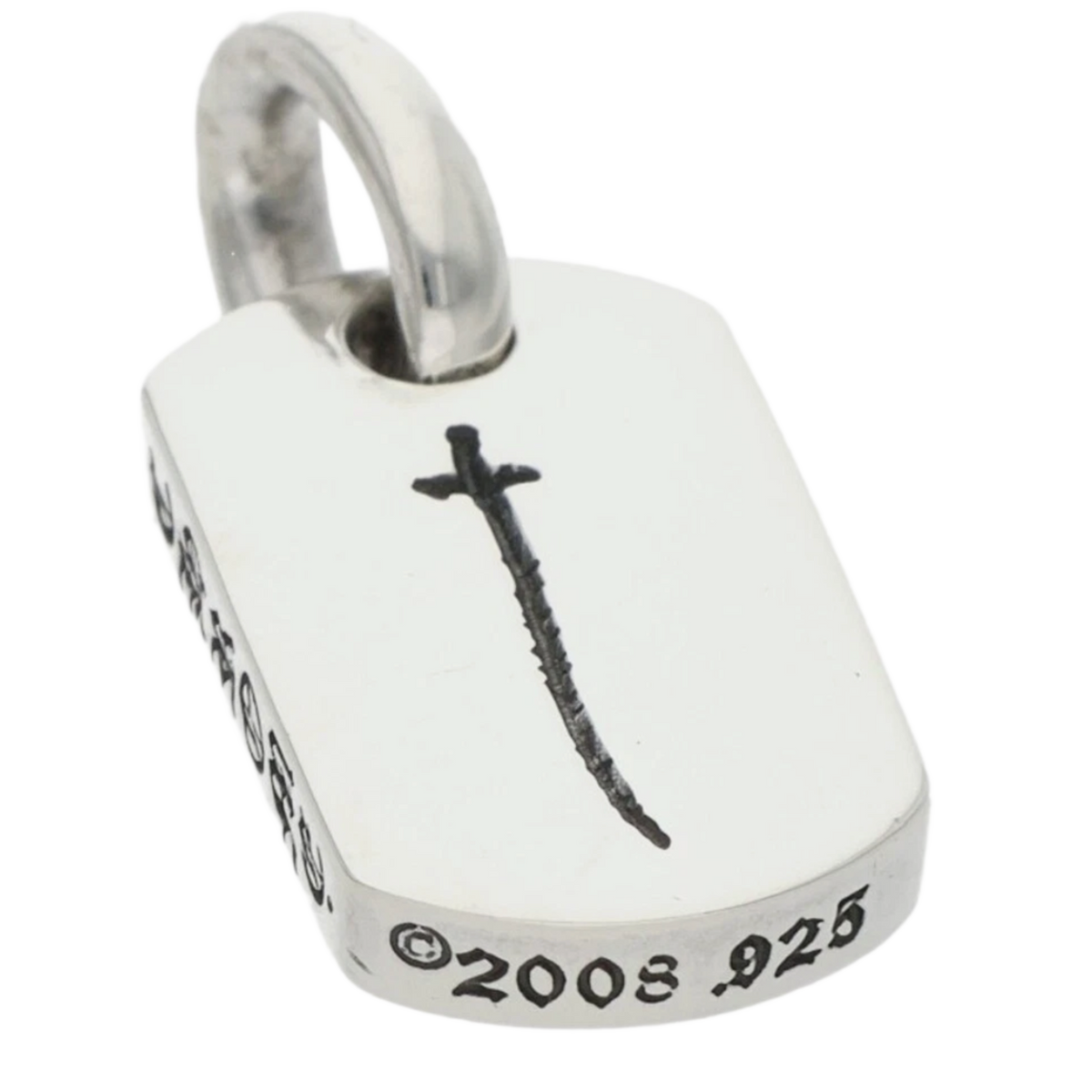 Chrome Hearts 'Silver' Aoyama Mini Dog Tag Pendant