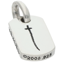 Chrome Hearts 'Silver' Aoyama Mini Dog Tag Pendant