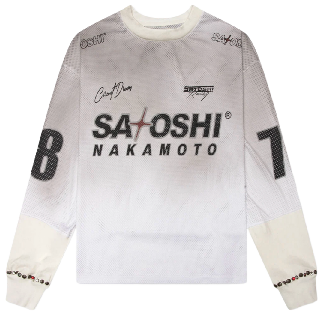 Satoshi Nakamoto 'White' Mesh Moto Jersey