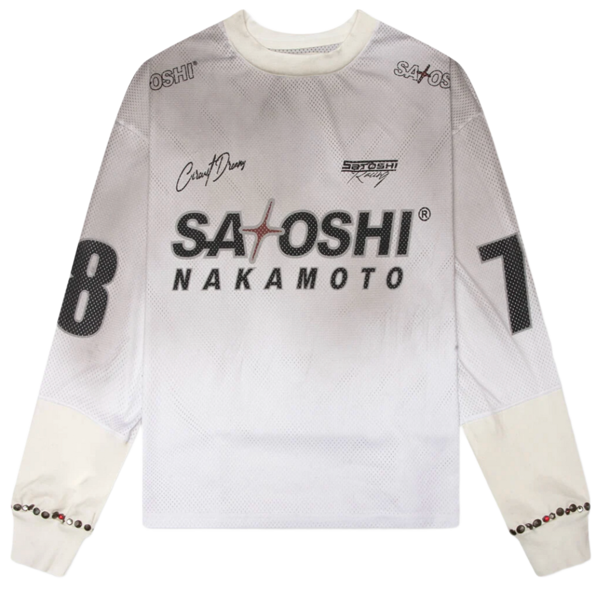 Satoshi Nakamoto 'White' Mesh Moto Jersey