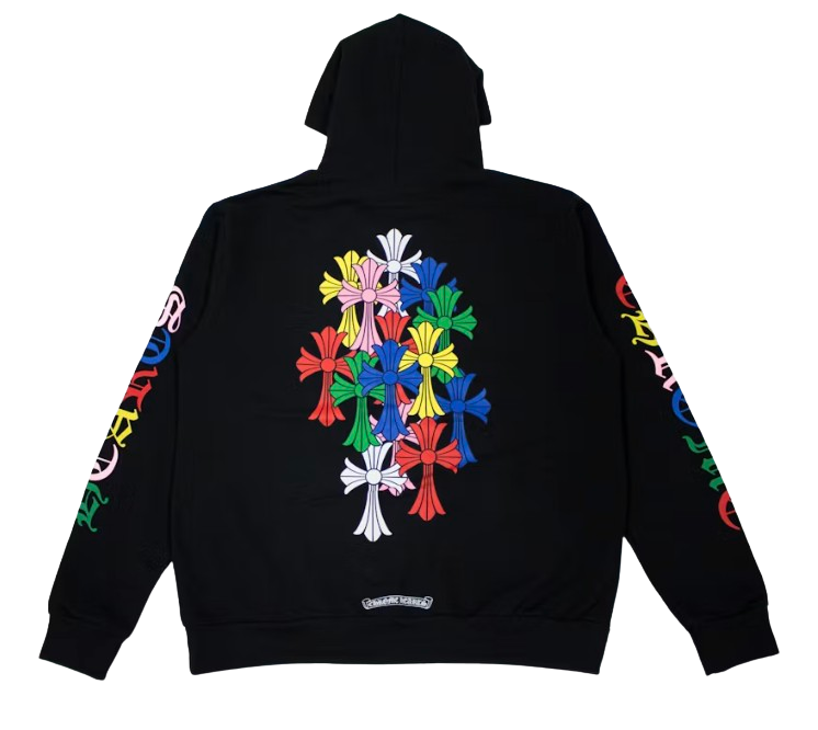 Chrome Hearts Multi Color Cross Cemetery Hoodie Black