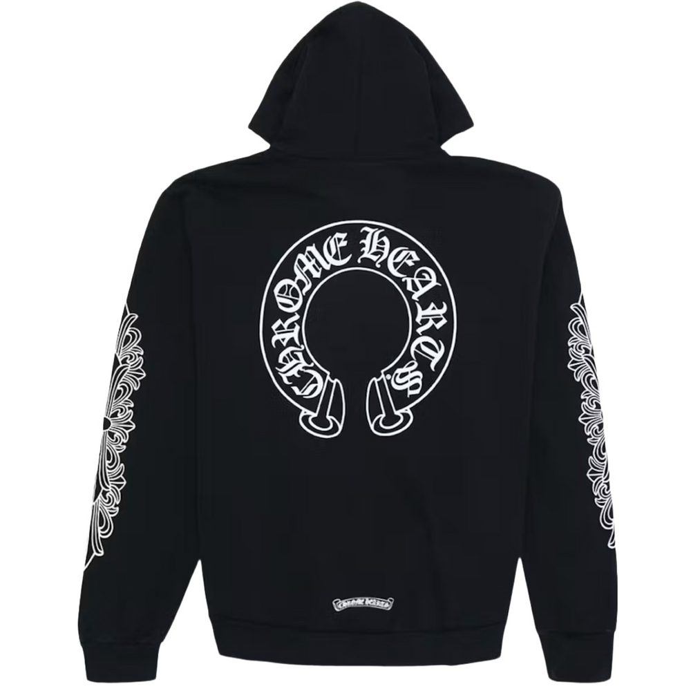 Chrome Hearts 'Black' Floral Horseshoe Hoodie
