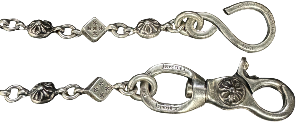 Chrome Hearts 'Dice & Crossball' 25in Silver Wallet Chain