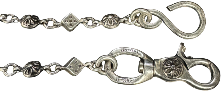 Chrome Hearts 'Dice & Crossball' 25in Silver Wallet Chain