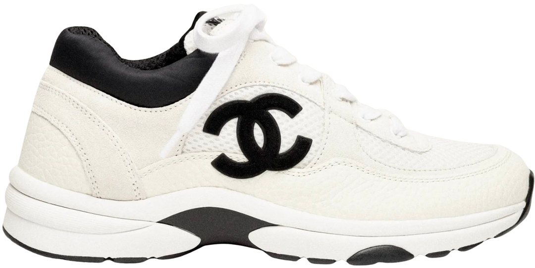 Chanel 'White' Mesh Calfskin Sneakers